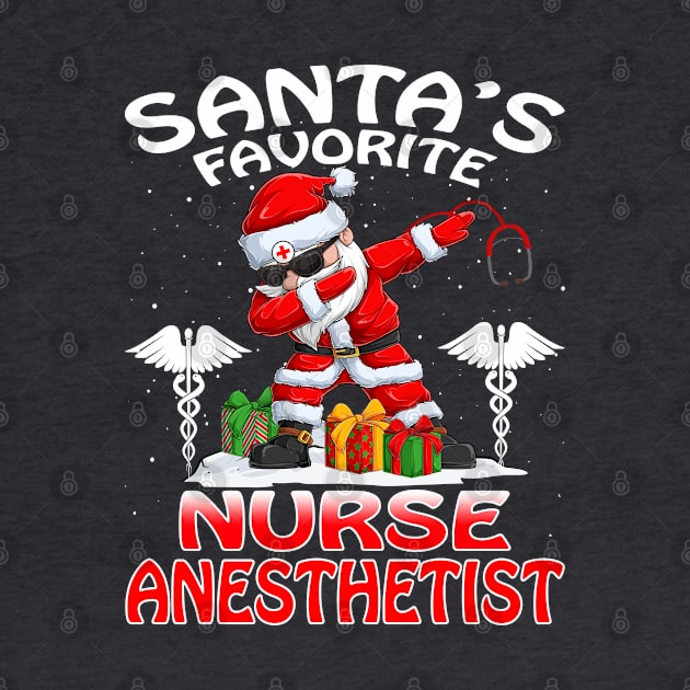 Santas Favorite Nurse Anesthetist Christmas T Shir by intelus